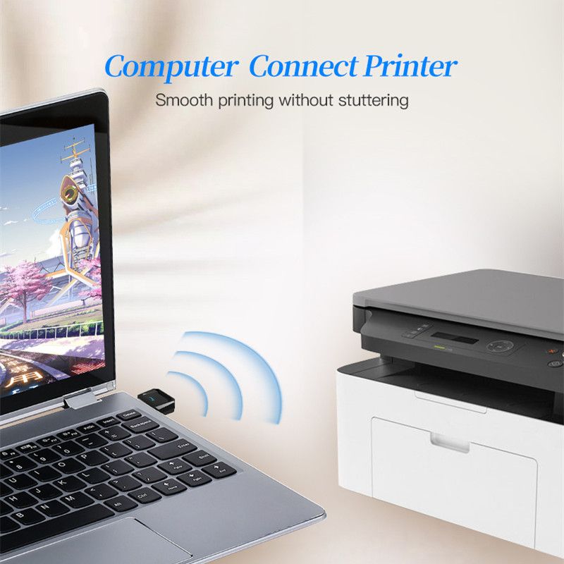 1 PCS USB Adapter Bluetooth 5.0-compatible Transmitter Receiver Desktop Laptop Keyboard Printer Receiver 1pcs