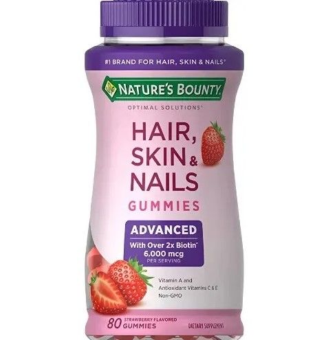 Hair, Skin & Nails Gummies With Biotin - 80 Gummies