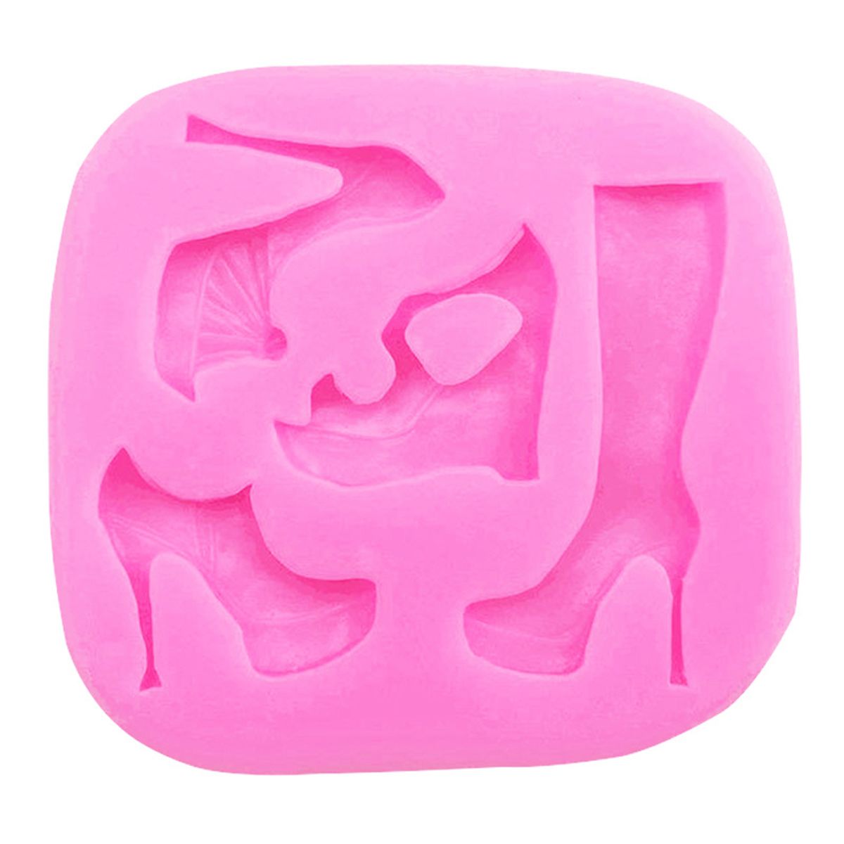 High Heel Shoes Boots Silicone Fondant Mold Cake Baking-Pink
