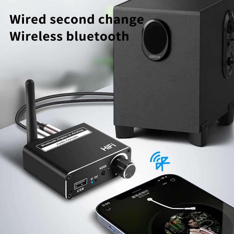 Dac Bluetooth 5.0 Audio Receiver Coaxial Optical Digital