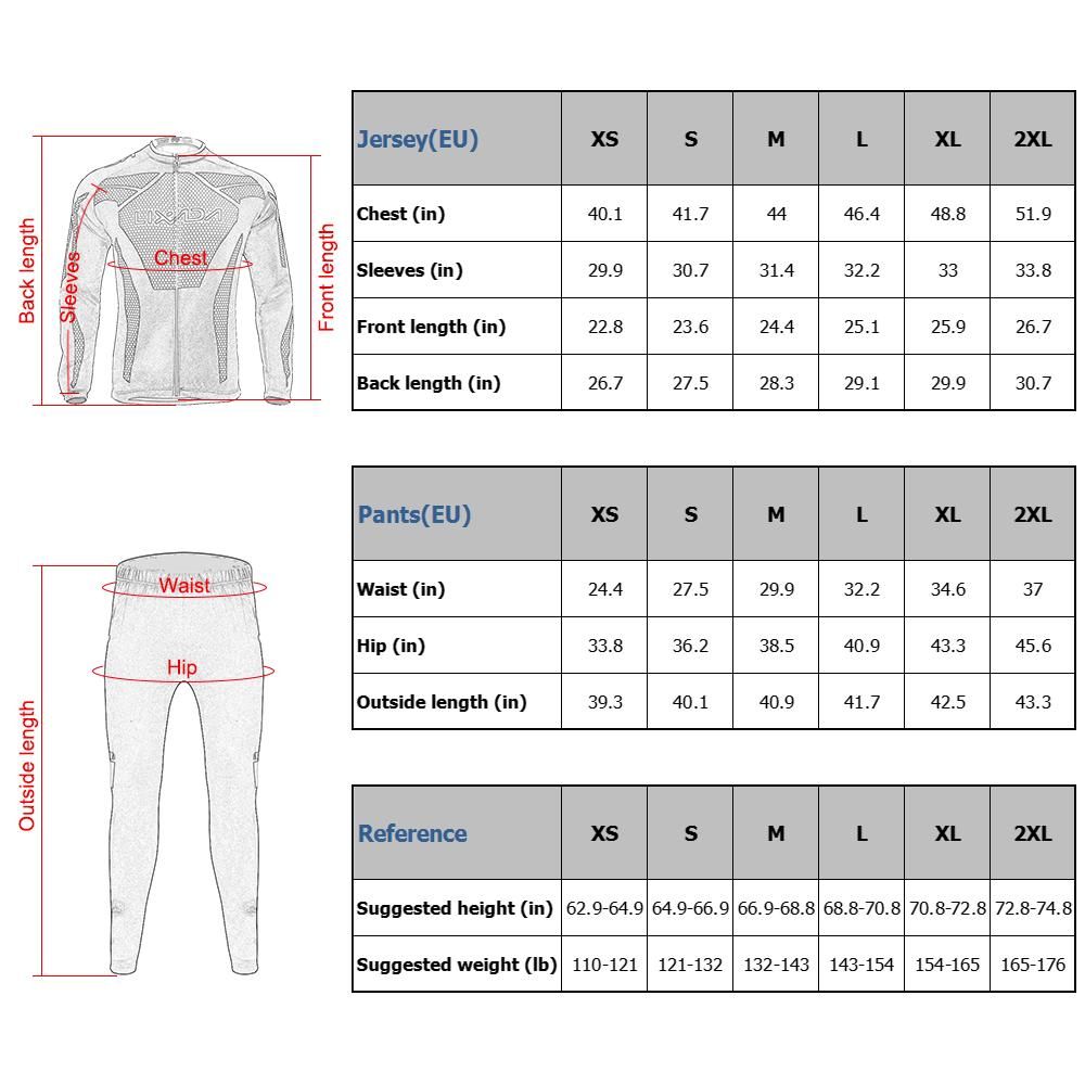 Lixada Men's Winter Long Sleeve Cycling Jersey Set Thermal Fleece Cycling Clothing Windproof Cycling Coat 3D Padded Trousers