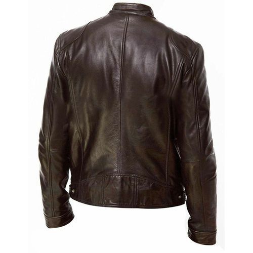 Men's PU Leather Jacket Vintage Slim Fit Biker