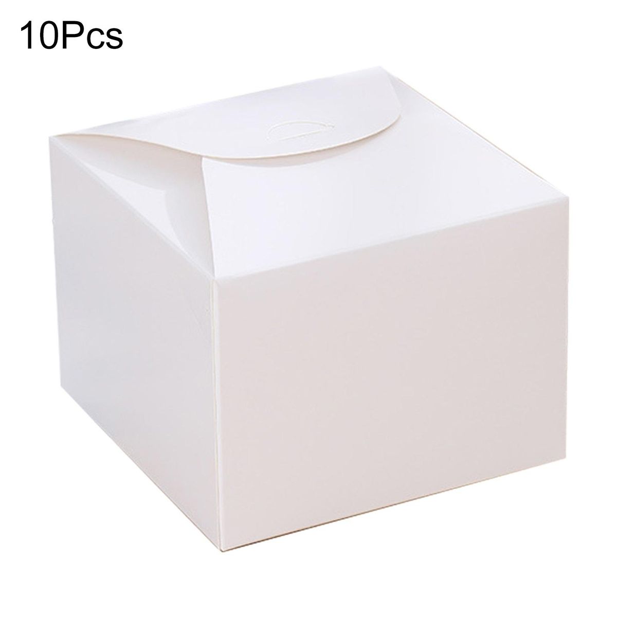 10Pcs Gift Box Freestanding Easy to Carry Paper All-White