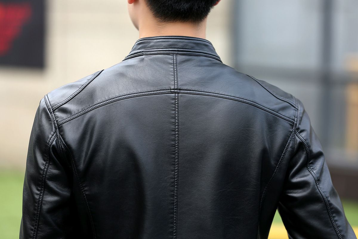 M-5XL Men High Quality Autumn Spring Leather Coat Jacket Plus Size