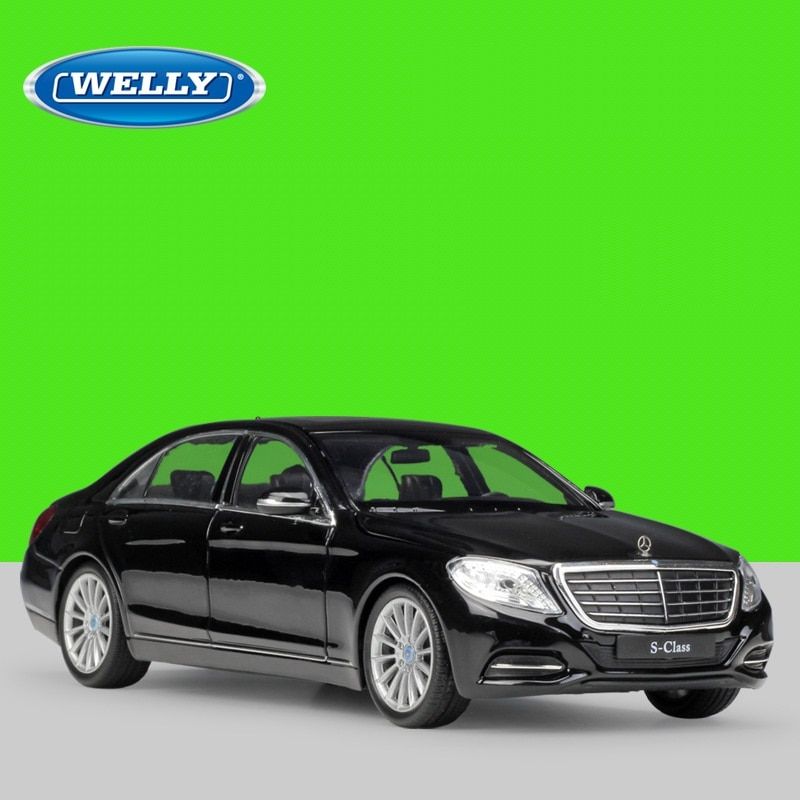 1:24 Benz S-Class Black White Diecast Model