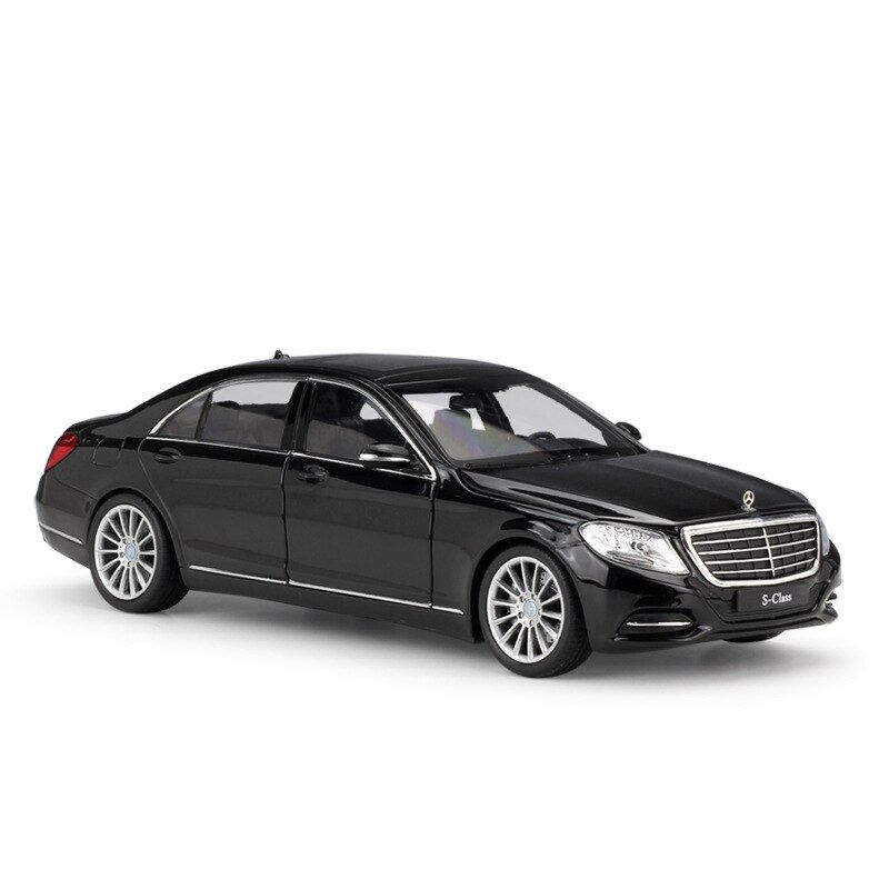 1:24 Benz S-Class Black White Diecast Model