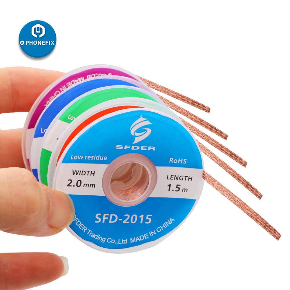 3.5mm Wire 2.5mm Lead Braid 2mm Repair Motherboard Tool Cord Solder Wick Desoldering Welding 1.5mm BGA Flux 3mm Remover Wire