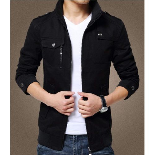 Men's Autumn And Fall Stand Colllar Outerwear Jacket Coat