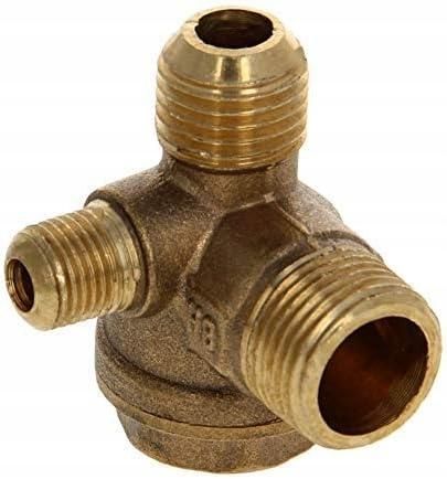 3 Pieces Pneumatic Check Valve Male Thread Air Compressor Check Valve Gold Tone 16 * 14 * 10 mm