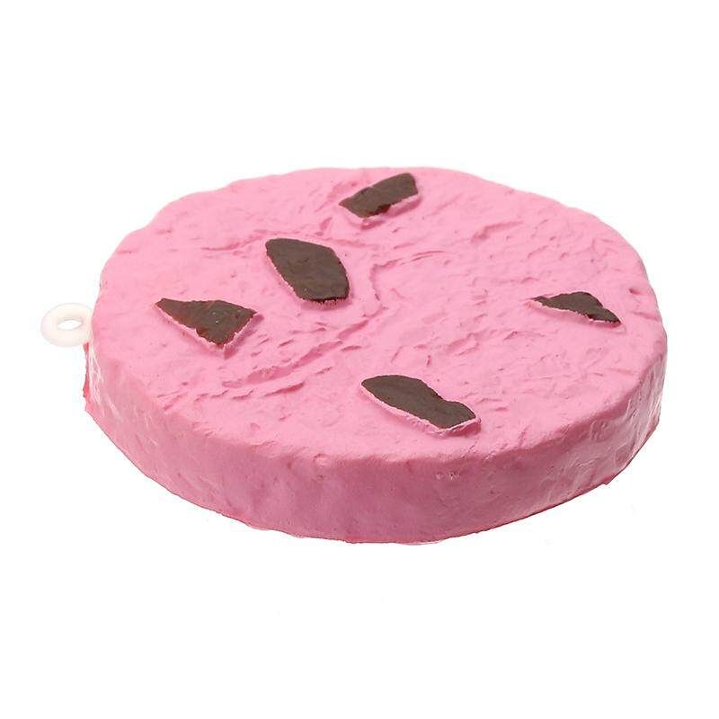 Squishy Crack Chocolate Bar Biscuit Cracker 5.5x1x6cm Sound With Packaging Collection Gift Decor Toy - Pink Pink
