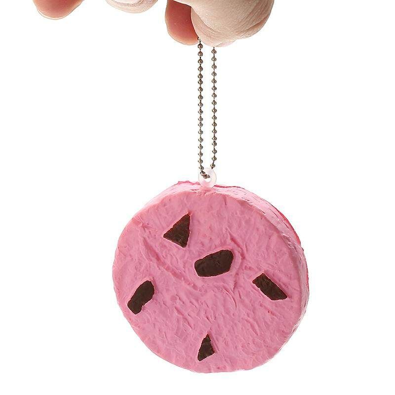 Squishy Crack Chocolate Bar Biscuit Cracker 5.5x1x6cm Sound With Packaging Collection Gift Decor Toy - Pink Pink