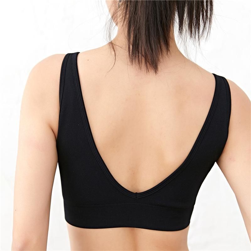 Women's Sleeveless T-shirt Seamless Top Top Top Short Back Sport Lingerie Fitness Top Sexy Cockfall