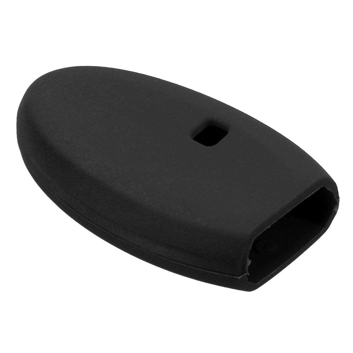 BUTTON SILICONE CAR KEY FOB COVER FIT FOR INFINITI EX FX QX JX CASE HOLDER Black