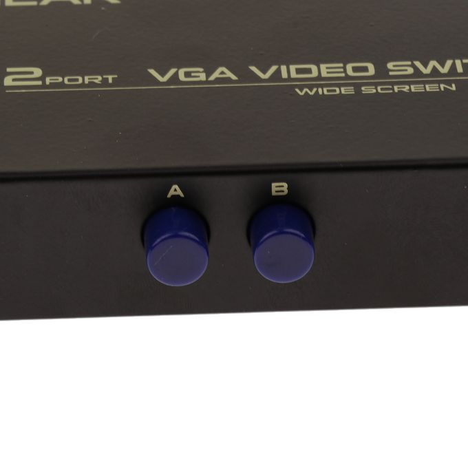 2 Ports VGA Button Manual Switch Box 2 In 1 Out For Projector TV