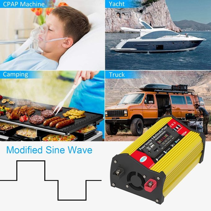 12V DC 4000w Power Inverter Pure Sine Wave Converter For Car 220 V