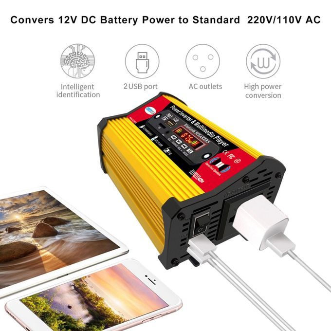 12V DC 4000w Power Inverter Pure Sine Wave Converter For Car 220 V