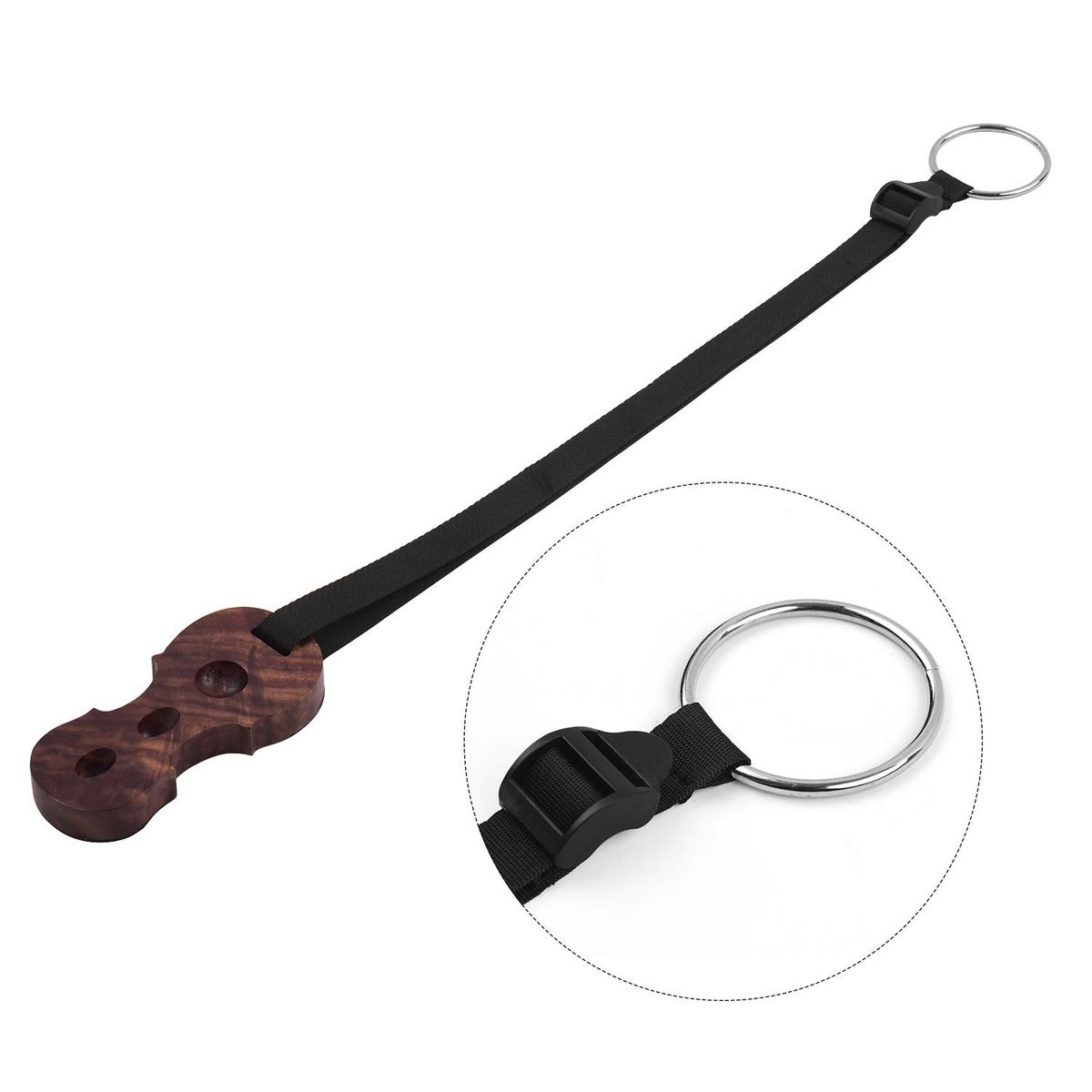 Hardwood Cello Endpin Non-slip Stop Holder Rest Anchor Protector Pad Cello Shape Black Walnut Color