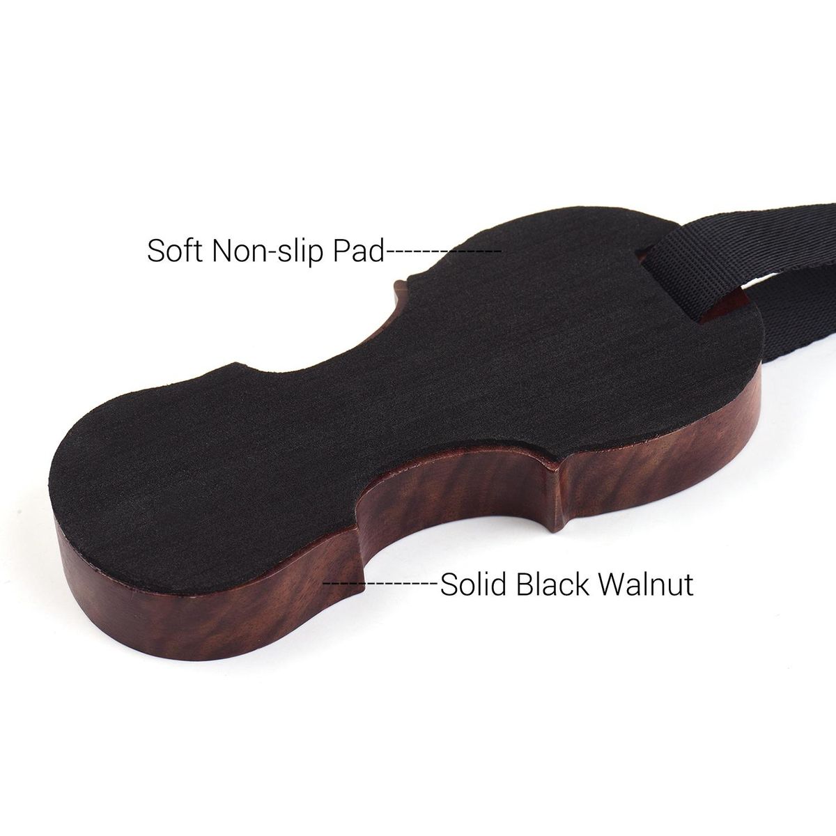 Hardwood Cello Endpin Non-slip Stop Holder Rest Anchor Protector Pad Cello Shape Black Walnut Color