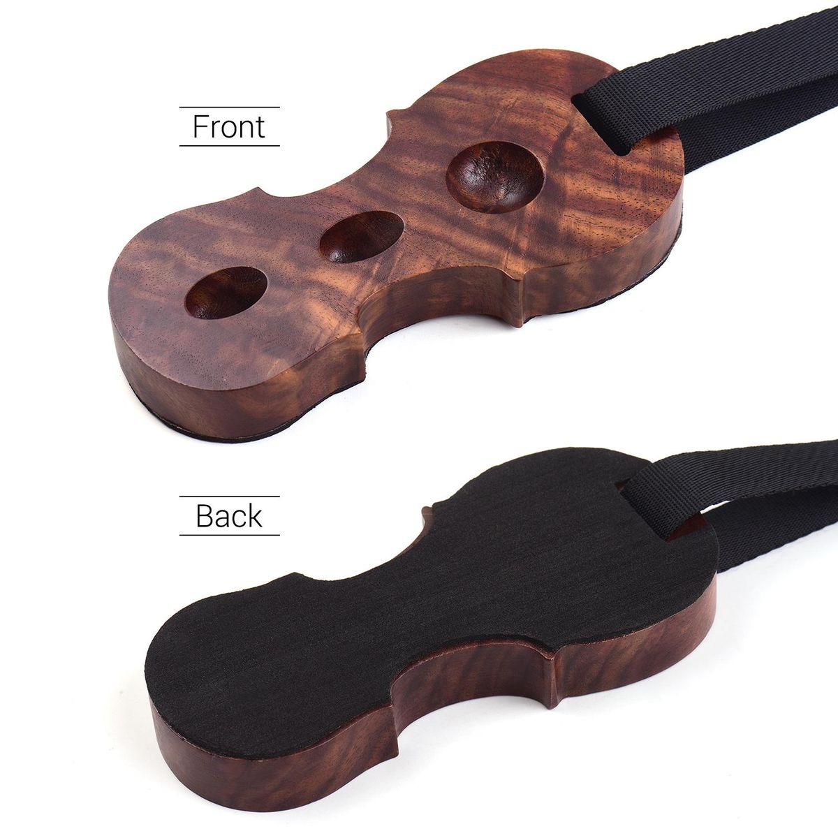 Hardwood Cello Endpin Non-slip Stop Holder Rest Anchor Protector Pad Cello Shape Black Walnut Color