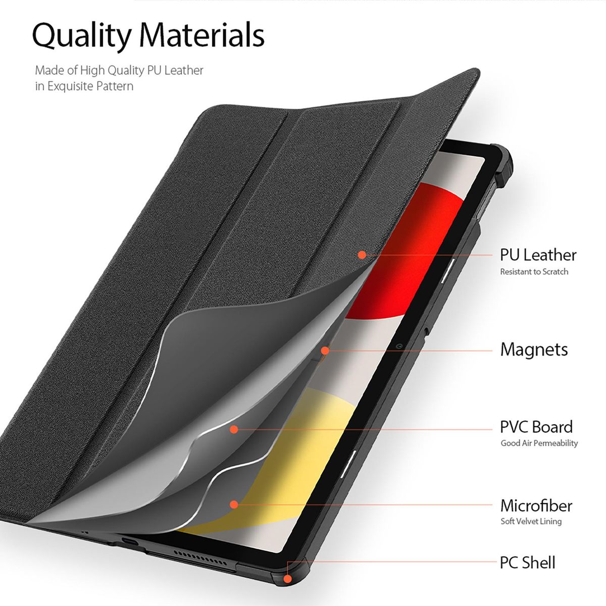 Leather Case For Xiaomi Redmi Pad SE 11 Inch 2023 Tablet