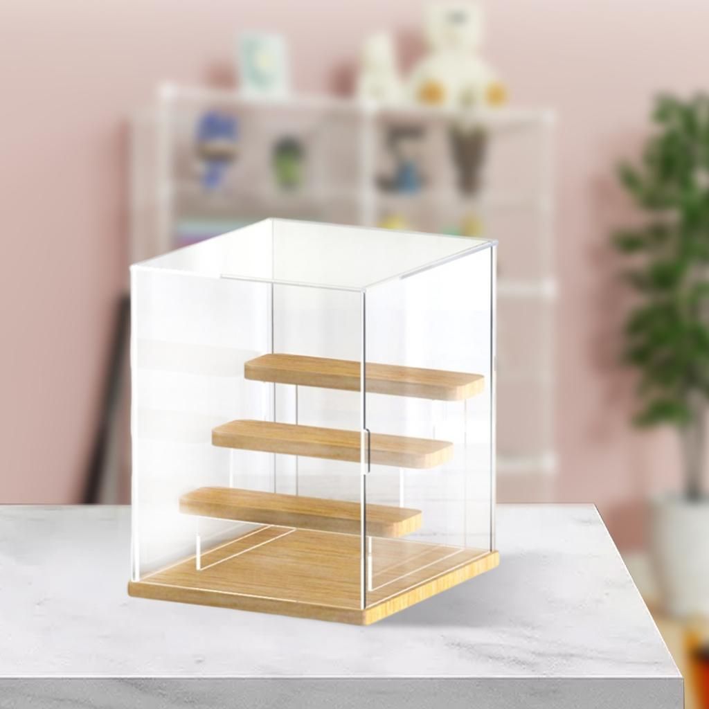 Clear Acrylic Transparent Riser Display Case 4 Layers A