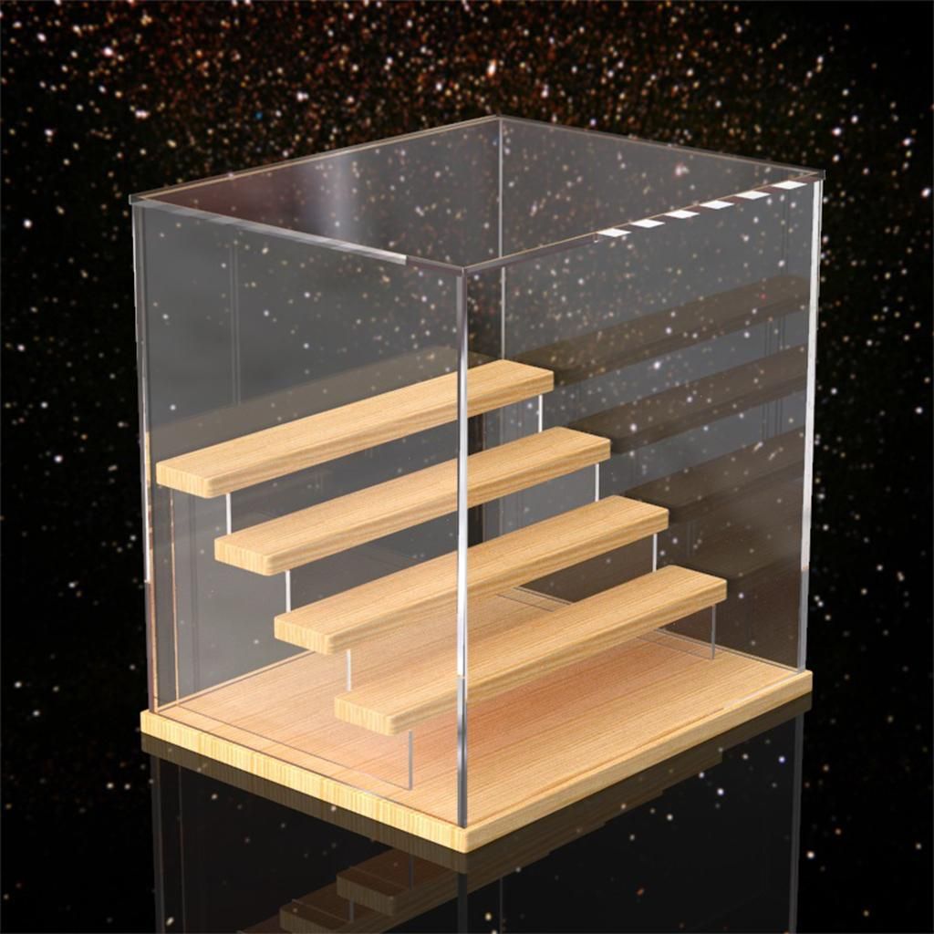 Clear Acrylic Transparent Riser Display Case 4 Layers A
