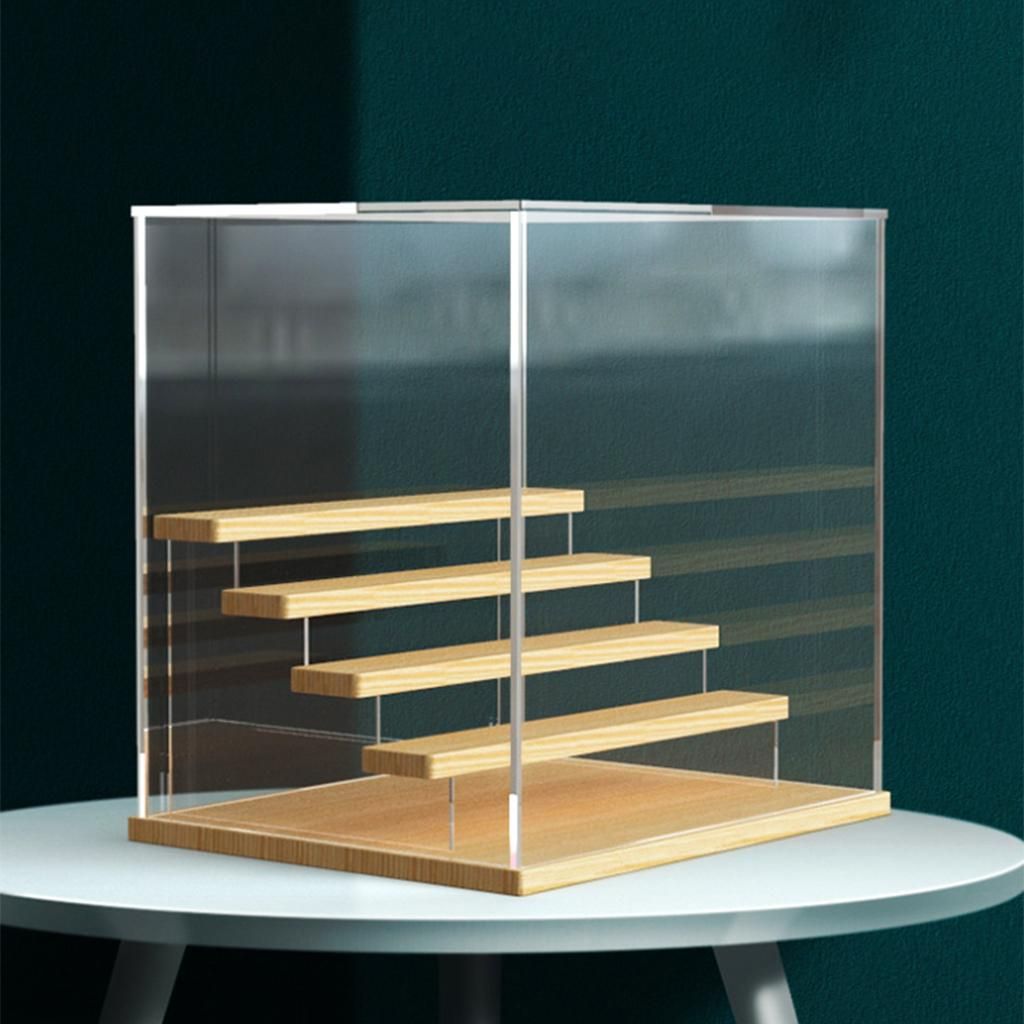 Clear Acrylic Transparent Riser Display Case 4 Layers A