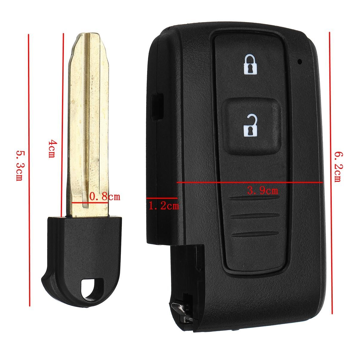2 Buttons Remote Key Fob Case Shell With Battery For Toyota Corolla Verso Prius