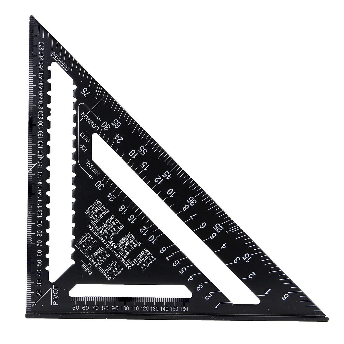 LARGE QUICK SQUARE 12" Aluminum Roofing Rafter Angle Frame Measuring Guide Speed