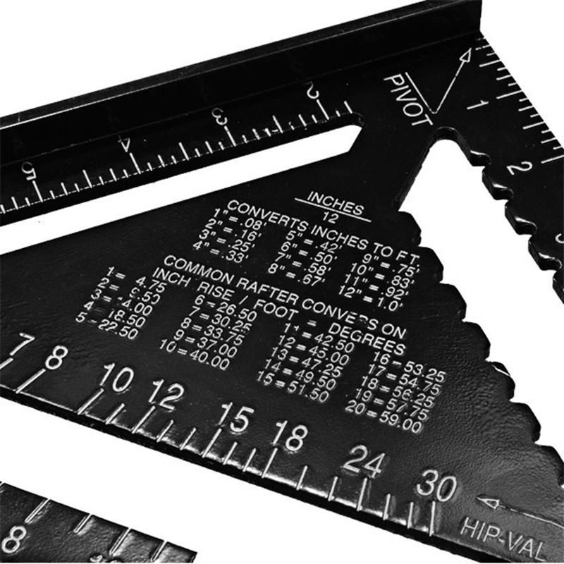 LARGE QUICK SQUARE 12" Aluminum Roofing Rafter Angle Frame Measuring Guide Speed