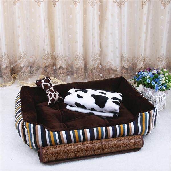 4 Size Choice Washable Resist Dirty And Bit Canvas Pet Pad Cat Dog Puppy Mat Bed#70CM Coffee 70cm {Brown}
