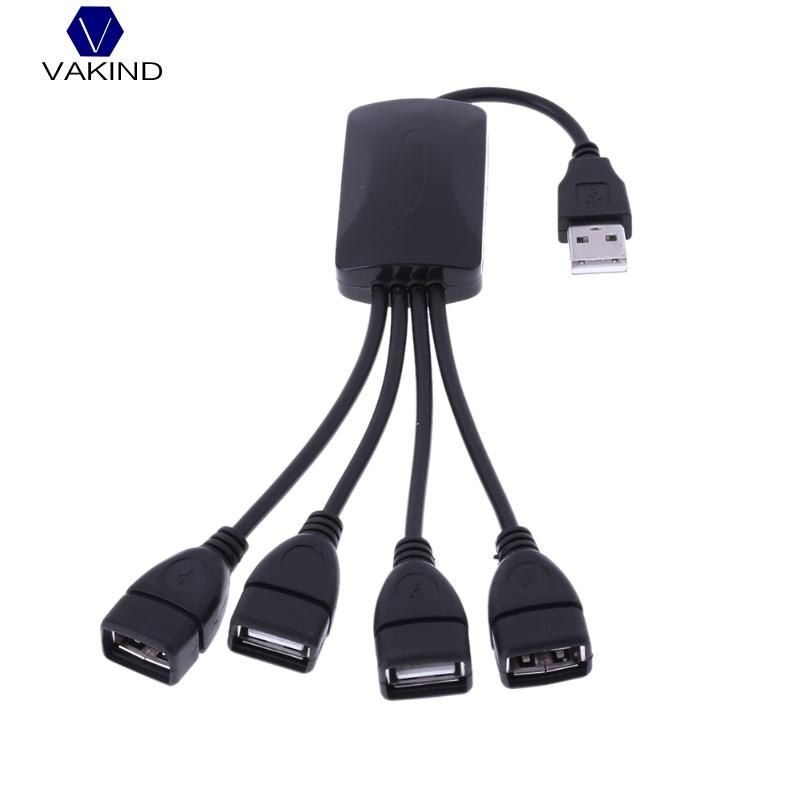 4 Port Usb 2.0 Splitter Extender Cable Usb Adapter Hub Dc