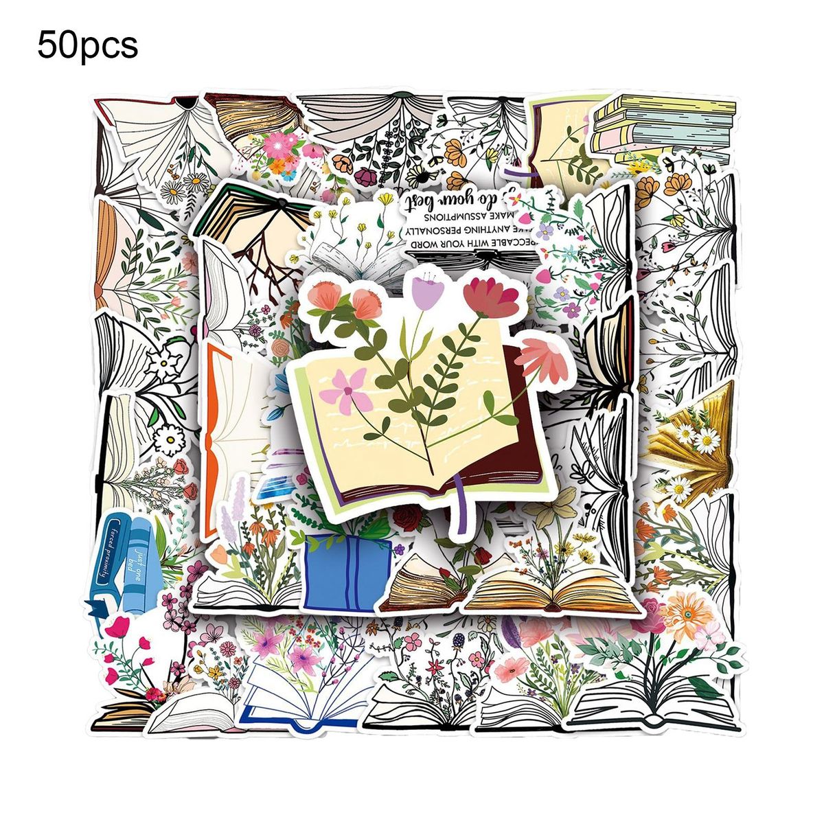 50Pcs Stationery Stickers Cartoon Decal Hand Account Journal Album Stickers