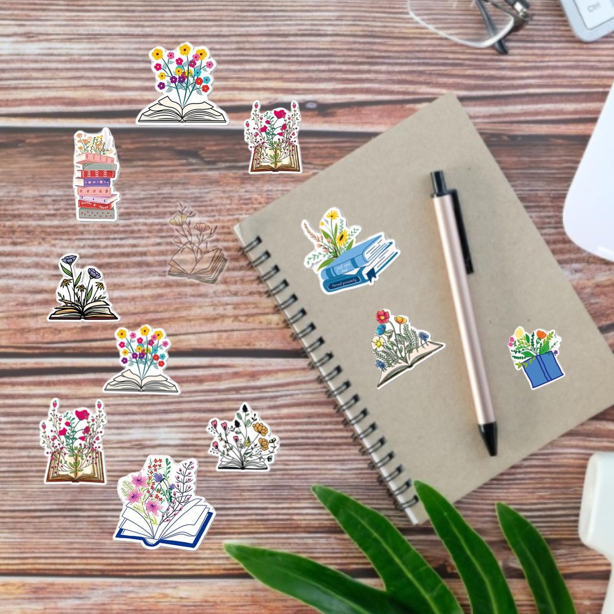 50Pcs Stationery Stickers Cartoon Decal Hand Account Journal Album Stickers