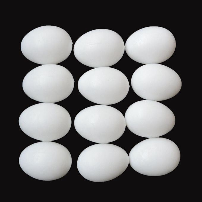 50 Pieces Solid Plastic Pigeon Eggs  Dummy Simulation False Eggs