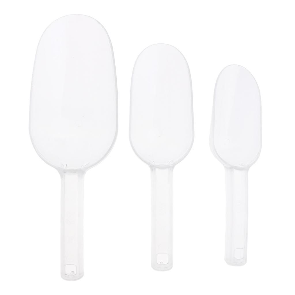 3pcs Shovels Transparent Spoons Kitchen  Acrylic To Pick Up Ice