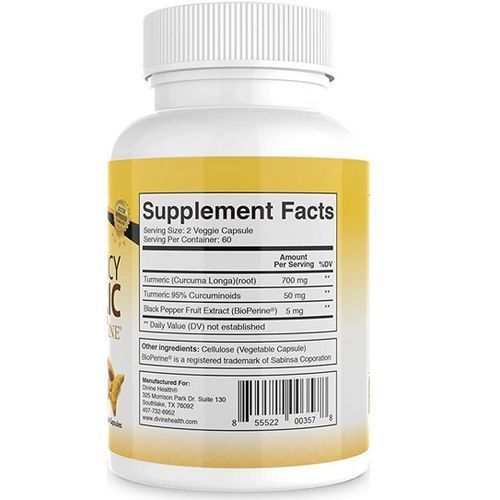 Turmeric With Bioperine 60 Capsules High Potency