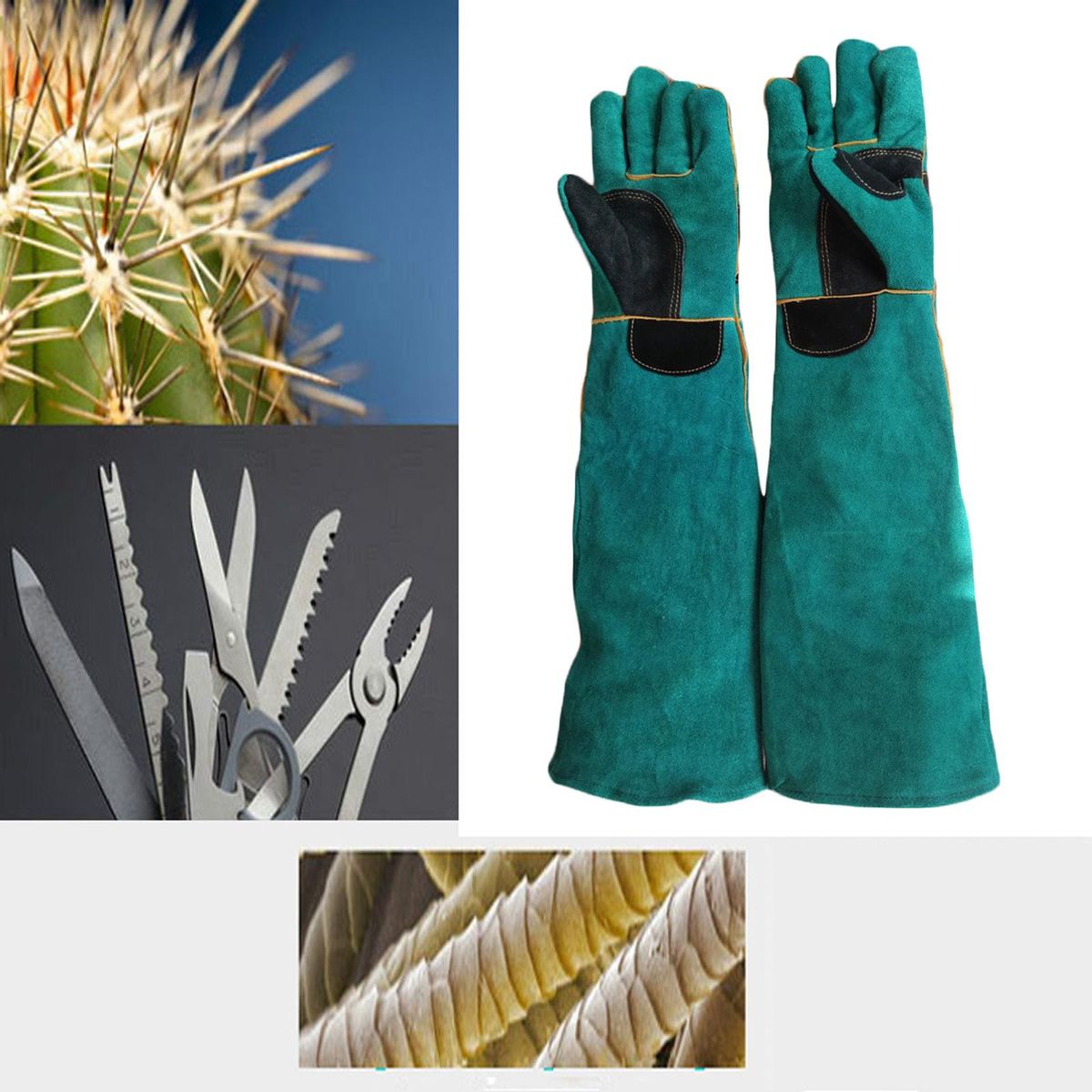 Reinforced Leather Thicken Scratch Proof  Green