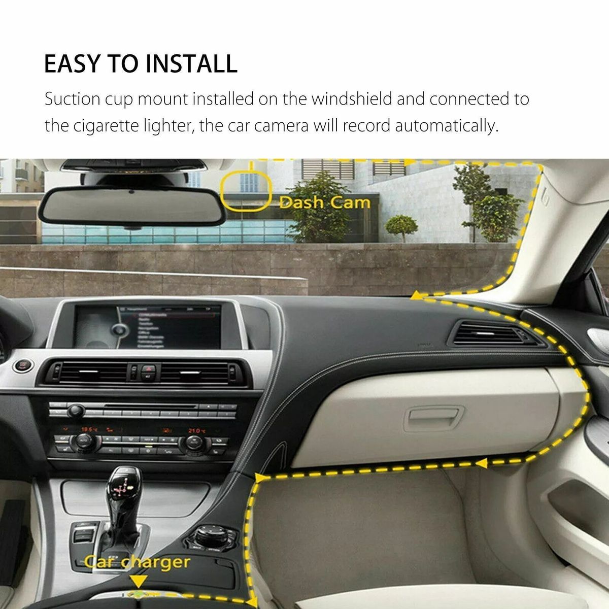 4'' Car DVR Camera Dual Lens HD 1080P Dash Cam Auto Digital Video Recorder Dashcam Camera IPS Touch Screen G-Sensor WDR Car DVRs