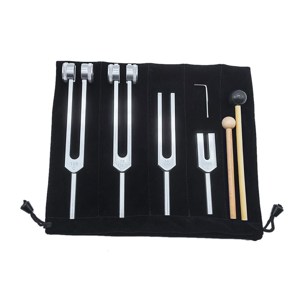 4Pcs Tuning Fork Set128Hz 1361Hz MI 528Hz 4096Hzfor Sound Reliever Stress