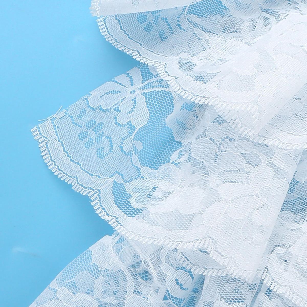 2x Victorian  Detachable Collar Women Lady Ruffled Lace Neck