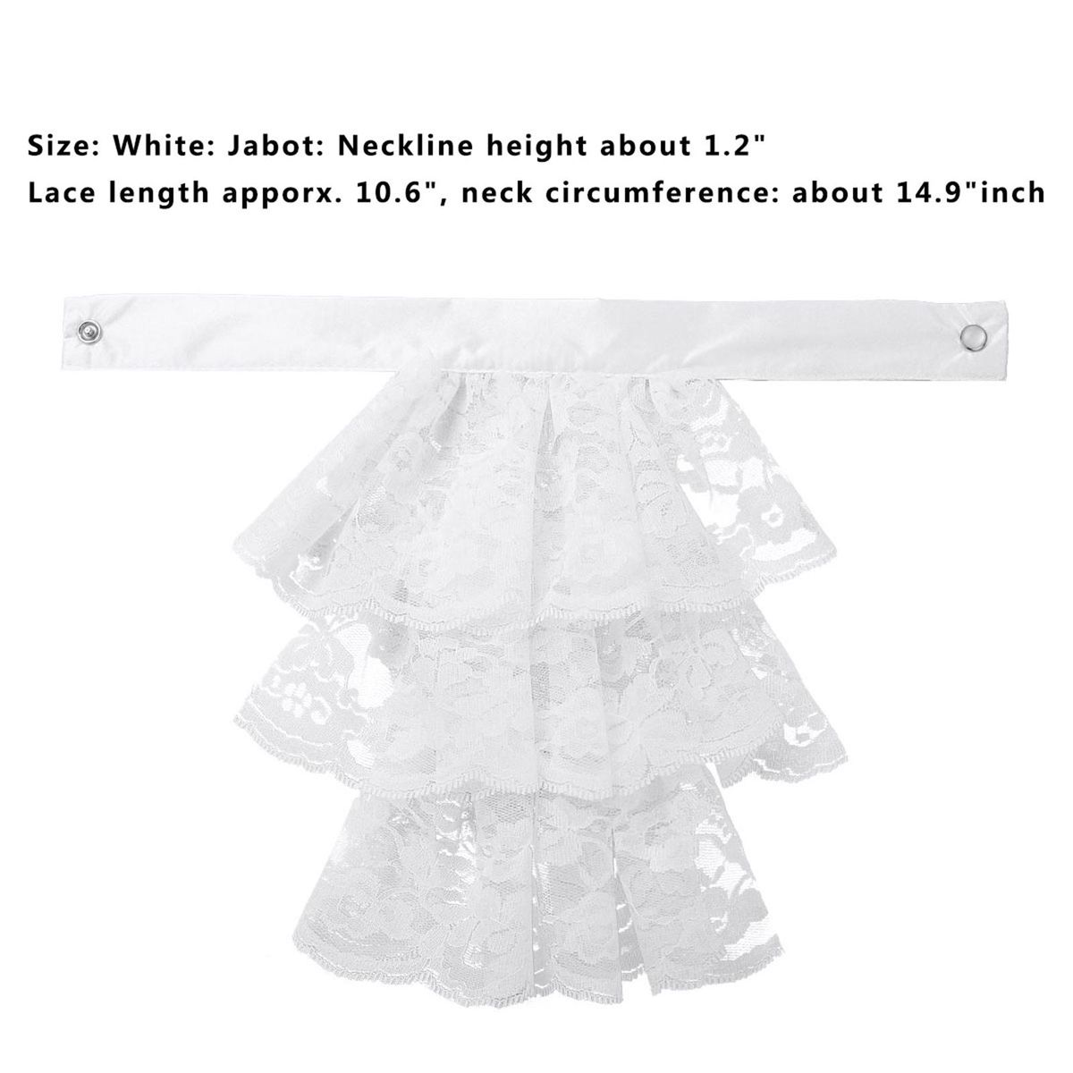 2x Victorian  Detachable Collar Women Lady Ruffled Lace Neck