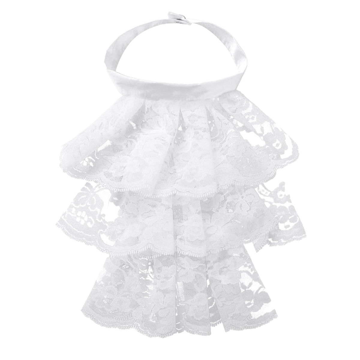 2x Victorian  Detachable Collar Women Lady Ruffled Lace Neck