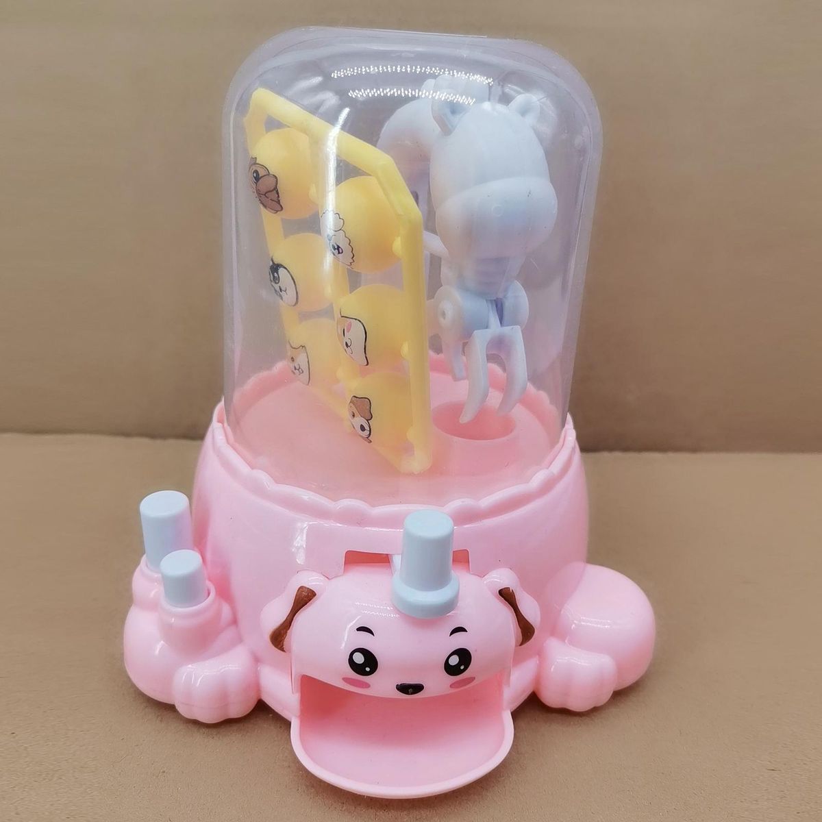 1 Set Mini Ball Catcher Children Clip Ball Claw Machine Pink