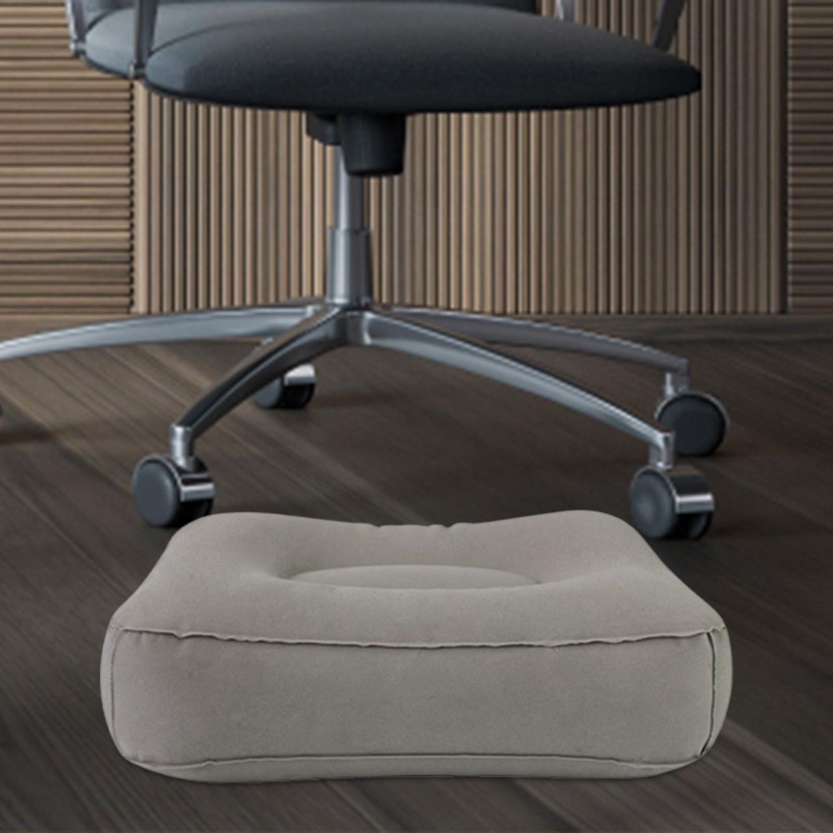 Foot Rest Pillow, PVC Inflatable Foot Rest Mat, Foot Gray