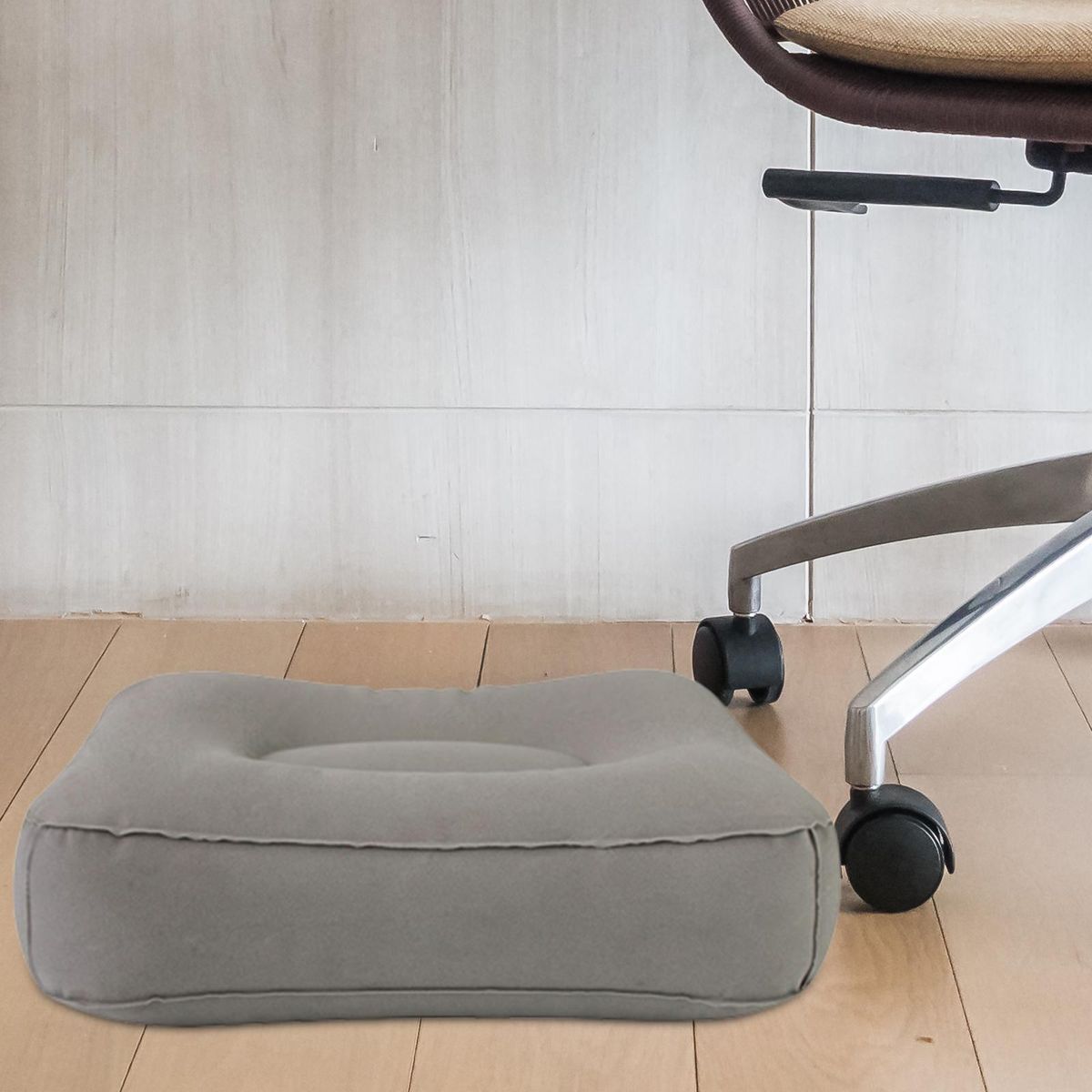 Foot Rest Pillow, PVC Inflatable Foot Rest Mat, Foot Gray