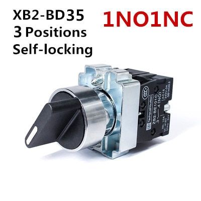 22mm Maintained Selector XB2-BD33 Schneider Select Telemecanique Replaces Tele XB2-BD21 XB2-BD53 Position NC Switch 2/3 NO