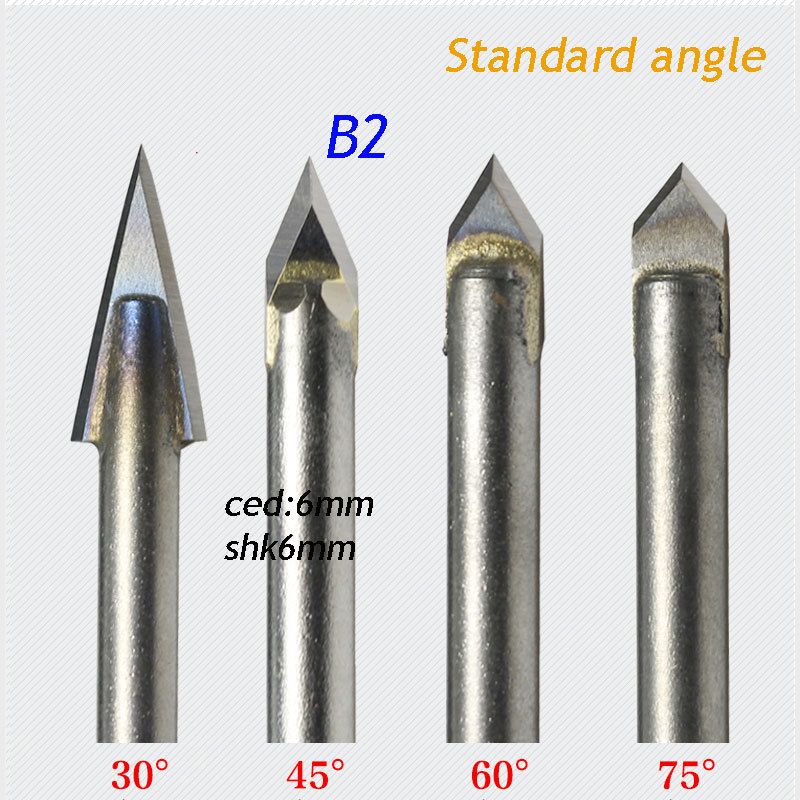 1pc Standard 6*6mm 45 Degree Angle Alloy Router Bi
