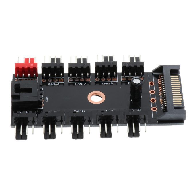 Power 10x  Computer PC Fan HUB PWM Cooling Fan Controller Splitter