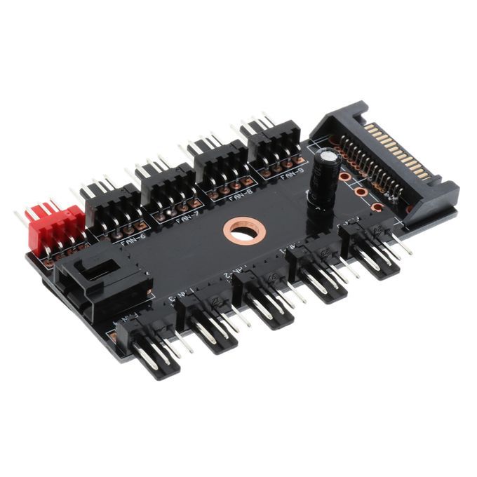 Power 10x  Computer PC Fan HUB PWM Cooling Fan Controller Splitter
